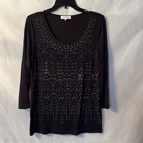 Calvin Klein Black Top Size Small - Picture 1 of 5